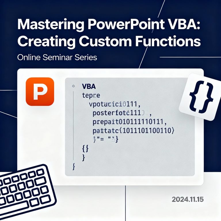 Online-Seminar: Microsoft Power Point – Eigene Funktionen mit Power Point VBA erstellen